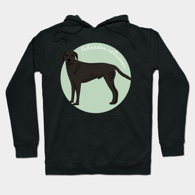 Labrador Retriever Lab Dog Breed Cursive Graphic Hoodie by PoliticalBabes